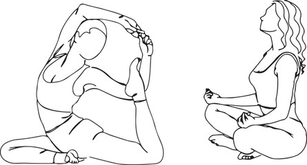  yoga illustration, meditation pose, mindfulness art, relaxation design, body balance, healthy lifestyle, peace vector, spiritual growth, calm posture, wellness concept