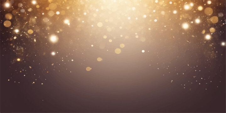 Bright, shiny golden Christmas star backgrounds with bokeh light decoration for your winter holiday design