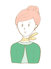 イラスト　女性　素材　挿絵