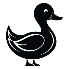 duk black vector icon on white background