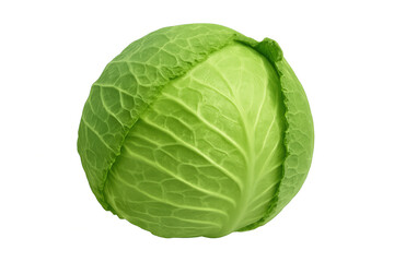 Fototapeta premium Green cabbage raw vegetable isolated, offering fresh organic food, vegetarian diet and healthy eating ingredient