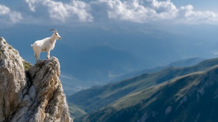 Majestic Goat on Mountain Peak
