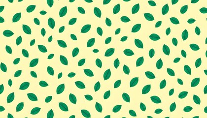 초록잎무늬의노란배경패턴