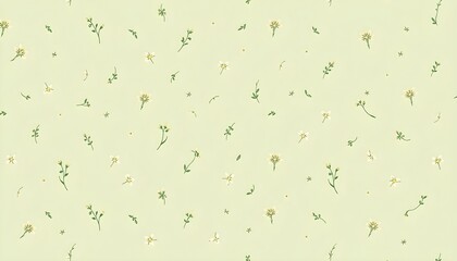 초록과노랑이섞인작은꽃패턴배경