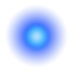 Soft Blue Light Glow effect on transparent background