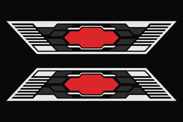Car Stickers and Racing Stripes Vector Set,  Sporty vehicle decals, auto wrap designs, and tuning graphics perfect for custom cars, racing themes,