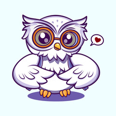 Owl Cute Character Mascot Illustration