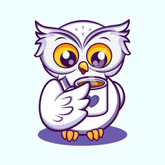 Owl Cute Character Mascot Illustration