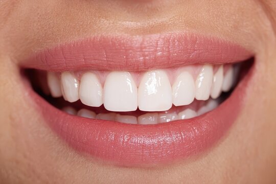 Bright, radiant smile achieved through professional dental bleaching techniques for enhanced confidence and aesthetic appeal