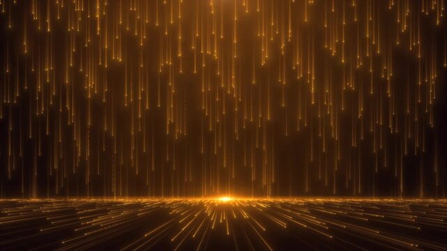 golden particle light flowing background(After Effects production)
