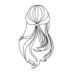 A girl back hair