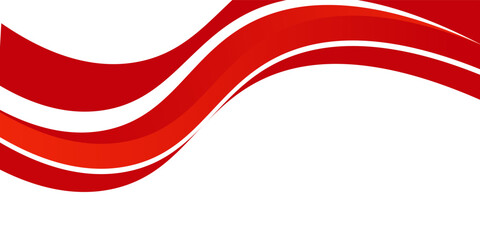 Vector red line background curve element with white space for text and message design, overlapping layers, v