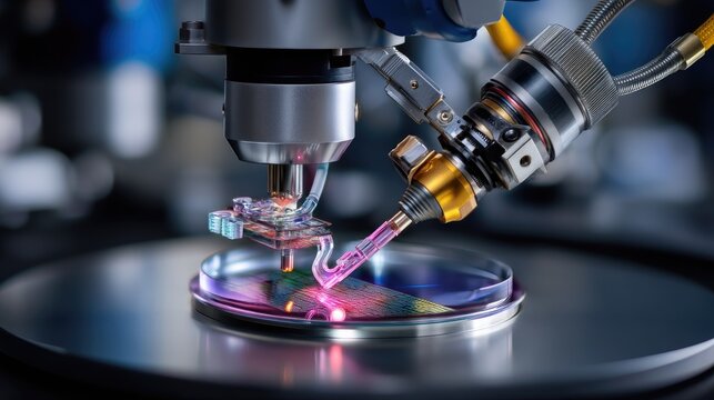 Precision Engineering of Microchips Under a Microscope with Advanced Technology and Scientific Equipment
