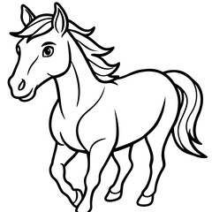 Fototapeta premium black horse vector illustration