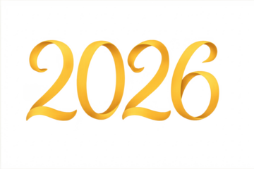 Golden 2026 year celebrating new year's eve