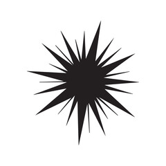 Obraz premium Sleek Black Spark Symbol Designed for Modern Dynamic Branding