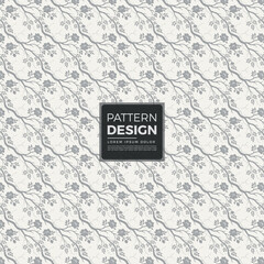 Elegant floral swirl pattern seamless repeating textile background wallpaper design vector