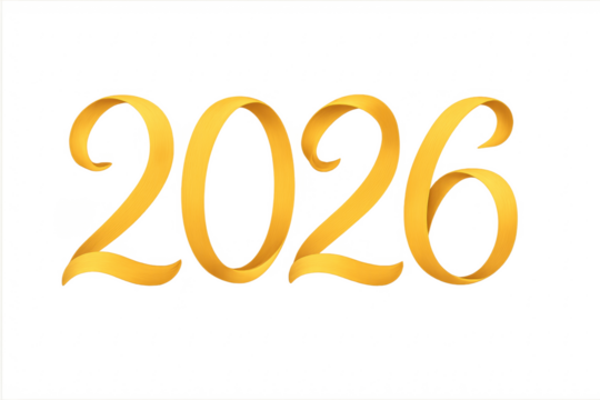 Golden 2026 year celebrating new year's eve