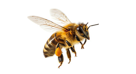 Honey bee with transparent background