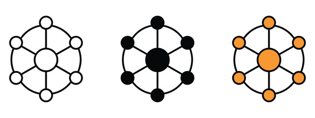 Dependency icon vector. communication, collaboration, and global connectivity symbol. vector illustration.