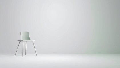 white chair in a white room