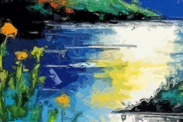 Various oil paintings, flowers, birds, lakes, chrysanthemums, forests, cottages, roses, peonies, flowers, streams, fruits