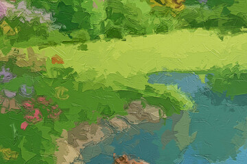 Various oil paintings, flowers, birds, lakes, chrysanthemums, forests, cottages, roses, peonies, flowers, streams, fruits