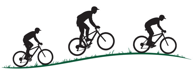 Obraz premium Mountain biking. Bike trail.