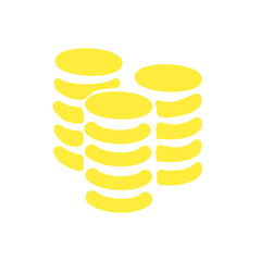 Stack of coins icon for money, savings, and financial concept／お金・貯金・経済のイメージに使えるコイン積み重ねアイコン
