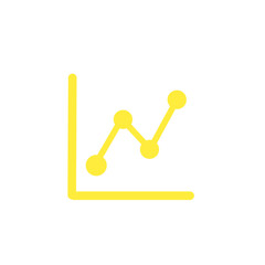 Line chart icon for business growth and data analysis／ビジネス成長やデータ分析に使える折れ線グラフアイコン