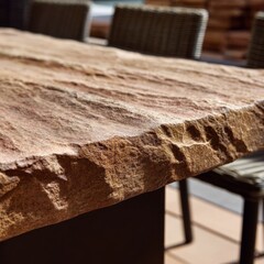 Textured Rock Surface on a Table with Natural Lighting
