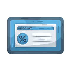 Illustration of Digital Tablet Discount Coupon