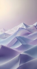 Folded paper waves under soft lighting