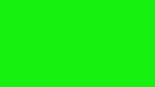 Green Screen Glitch Distortion Effect. VHS Static Transition Overlay Animation for Video Editing. Chromakey Digital Noise Flash Clip