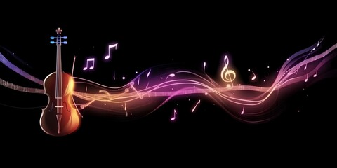 Background Illustration Banner For Music