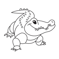 Crocodile line art