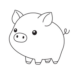 Funny pig cartoon