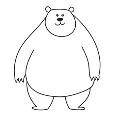 Bear line art