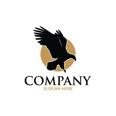 Animal logo - Silhouette of eagle logo design