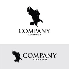 Animal logo - Silhouette of eagle logo design