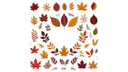 Autumn foliage arrangement vector illustration seasonal leaf design for fall season graphics and templates