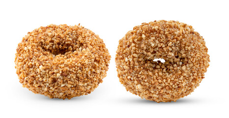 Donut isolated on transparent png ( image from camera )