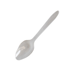 white plastic spoon isolated