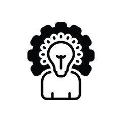 Black solid icon for business intelligence