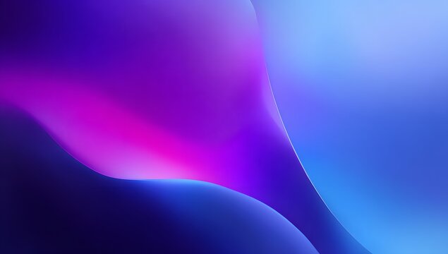 Abstract gradient flowing soft light waves in deep blue and vibrant magenta hues creating a serene and modern visual experience