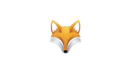 Obraz premium Stylized fox head illustration on transparent background for design and projects