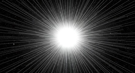 Abstract star effect with long, motion-blurred light lines creating a sense of energy and speed