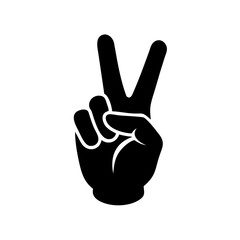 Obraz premium Spread the peace and love with this iconic hand gesture a symbol of solidarity