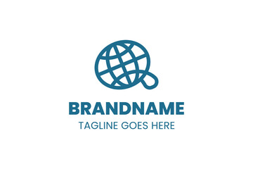 Letter Q Globe Logo, symbolizing global reach, connection, and innovation