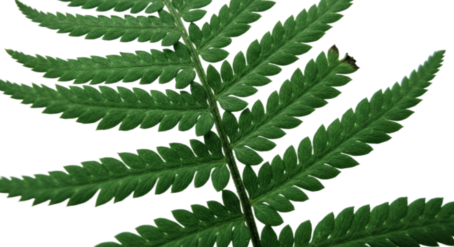 Close up of a vibrant green fern frond with intricate details 21.